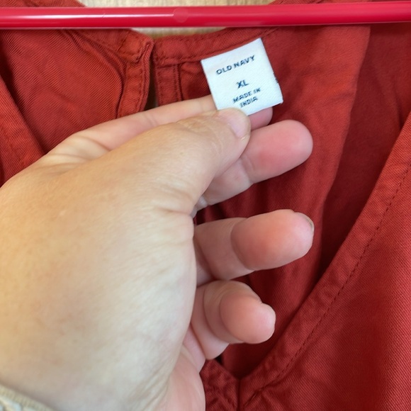 Old Navy Burnt Orange pant romper with key hold back and belt - Picture 2 of 4